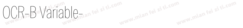 OCR-B Variable字体转换